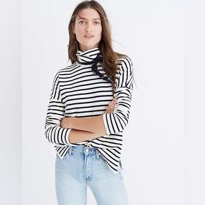 Madewell Sailor Stripe Turtleneck Sweater Top